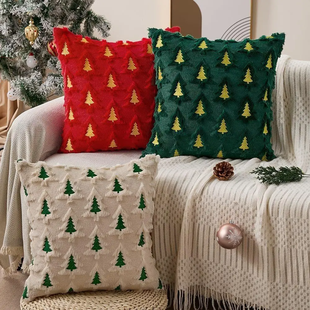 Home Textile Christmas Pillow Cover Pillow core protection Short Cushion Slipcover Removable Throw Pillow Cover Sofa Decoration
