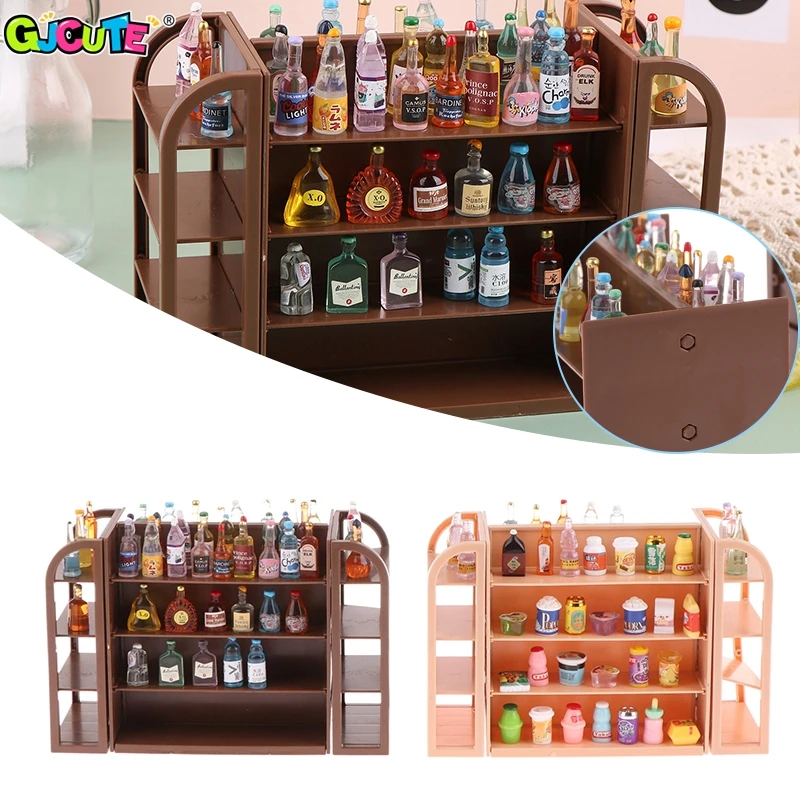 Poppenhuis Decor Accessoires Miniatuur Supermarkt Plank Mini Display Opbergrek Model Speelgoed Poppenhuis Accessoires