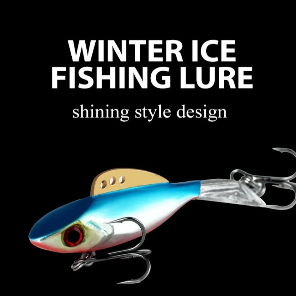 2024 4.6cm 8g Winter Ice Fishing Lure Artificial Jigging Spoon Metal Lures Walleye 10 styles Ice Fishing Lure Diamond