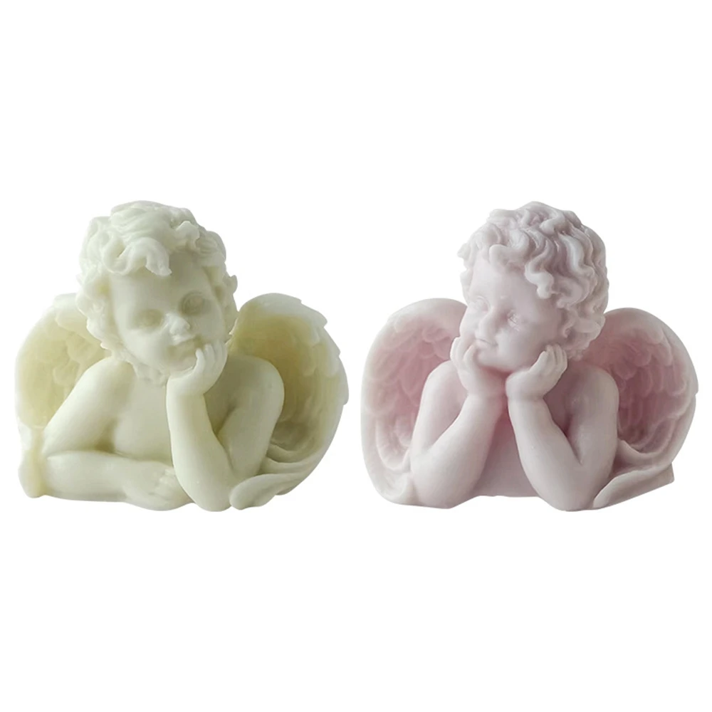 

3D Angel Wings Candle Silicone Mold Gypsum Mold Handmade Soap Clay Silicone Mold Scented Making Tools 3D DIY Handmade Fragrance