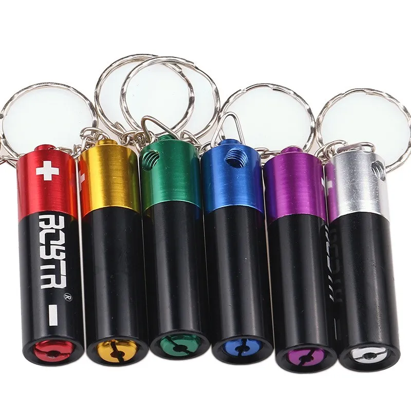 Small Battery Shaped Pendant Key Chain Pendants with Keychain Ring Portable Detachable Beverage Bottle Model Accessories Gift