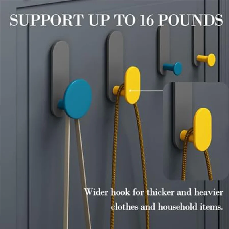 -A25M Ganci per asciugamani per bagno montati a parete, ganci per appendiabiti adesivi impermeabili resistenti Ganci per accappatoio Ganci per appendere vestiti per armadietti D