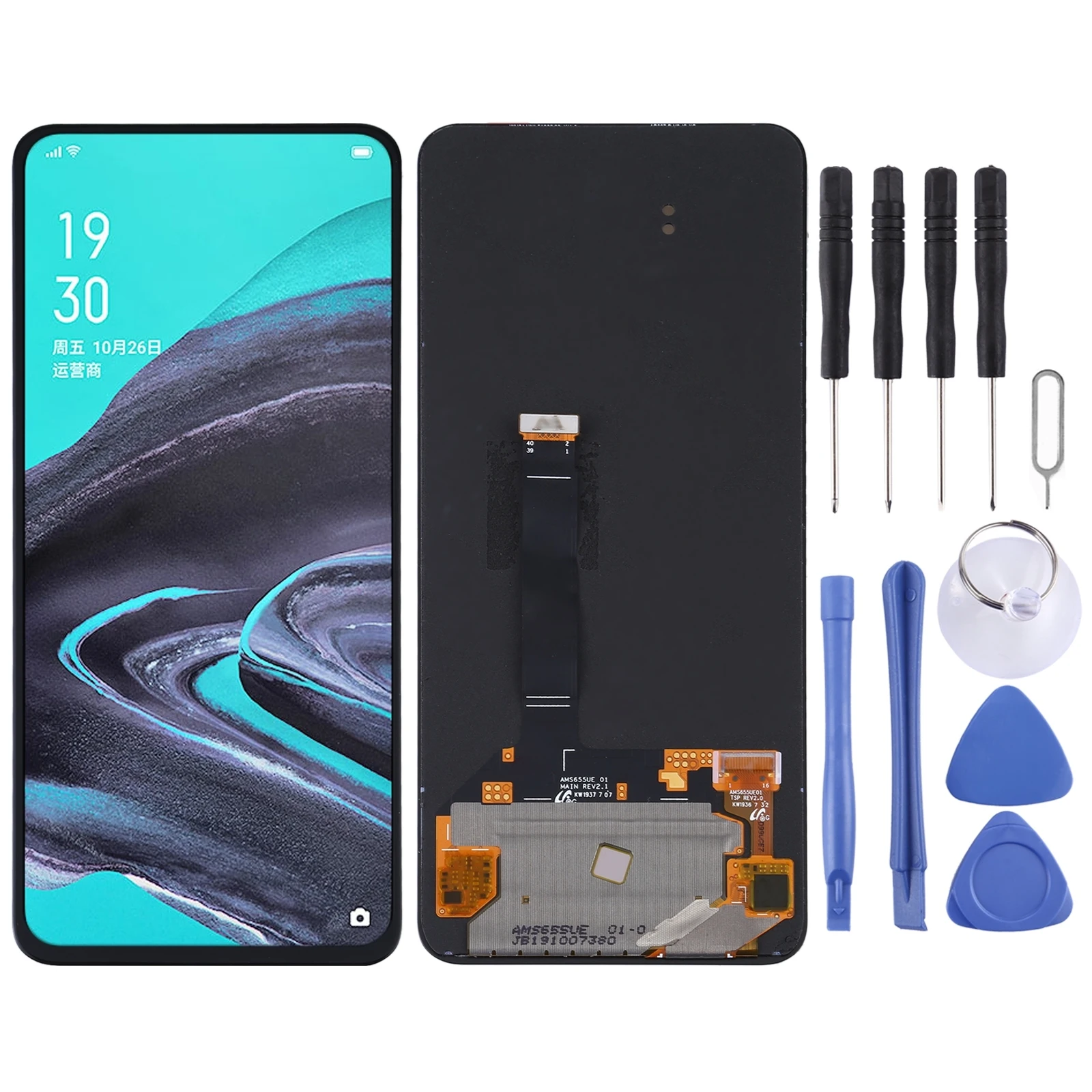 iPartsBuy LCD Screen and Digitizer Full Assembly for OPPO Reno 2