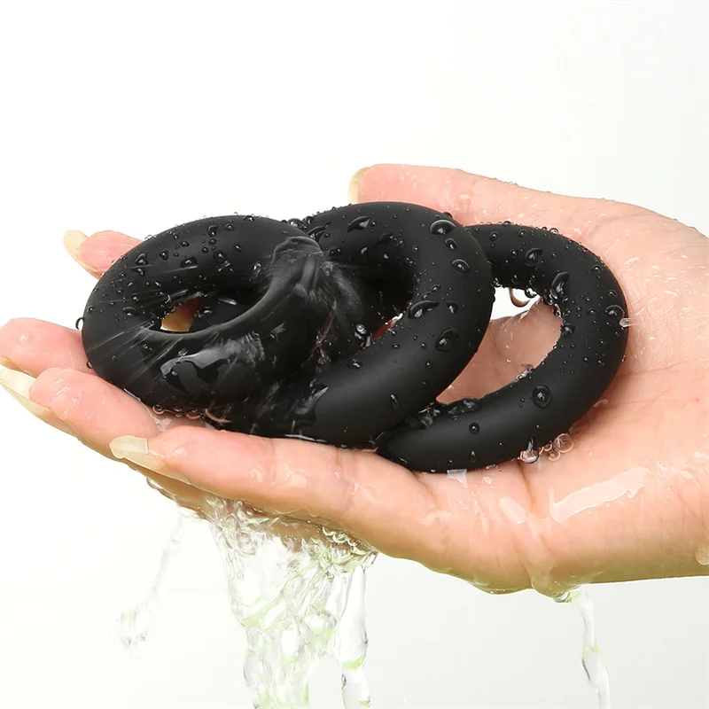 Anelli del rubinetto in Silicone liquido erezione duratura del pene giochi per adulti giocattoli del sesso per gli uomini scroto Testis Restraint eiaculazione ritardata maschile