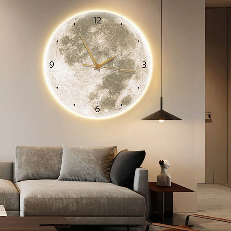 

Korean Vintage Wall Clocks Modern Aesthetic Interior Xenomorph Silent Round Wall Clocks Minimalist Nordic Reloj Pared Home Decor