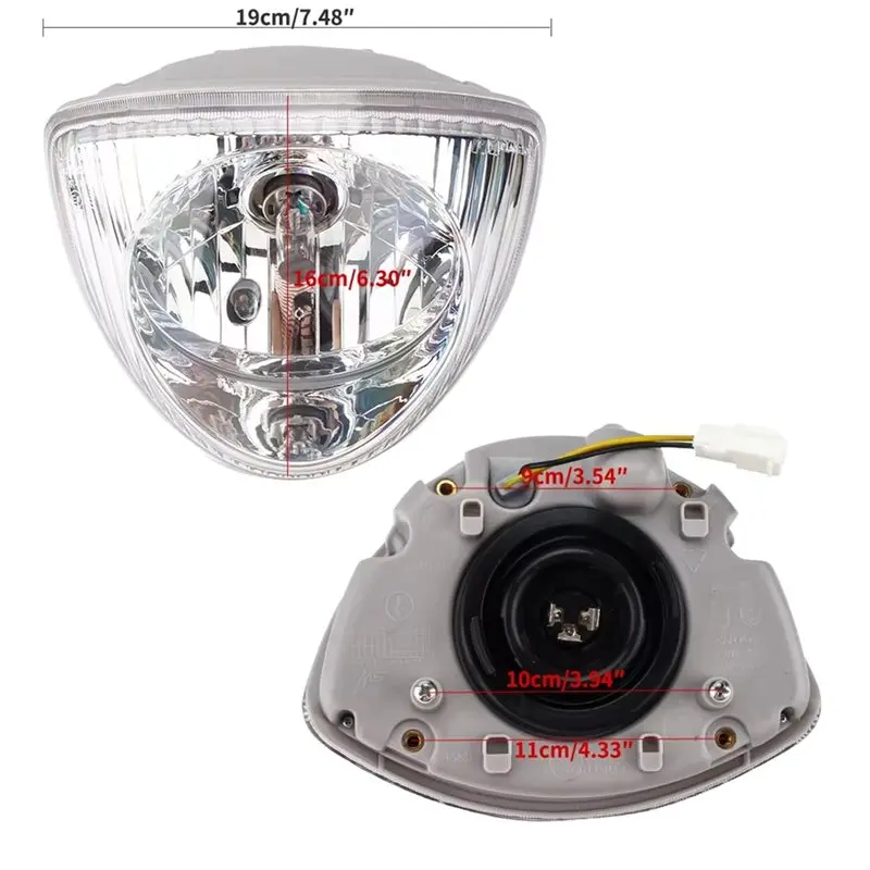 AASS-Scooter Replacement Headlight Headlamp High Low For Piaggio FLY 50 2T 4T 100 4T 125 4T Euro 3 150 4T Euro 3 Liberty 50 view 4