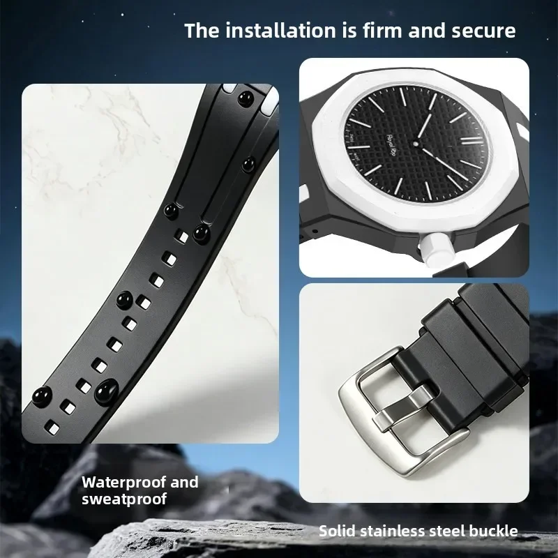 Original Soft Silicone Strap+PC Case for Swatch X Ap Royal Pop Swatch Pocket Watch Trendy Integrated Strap Swatch X Royal Pop