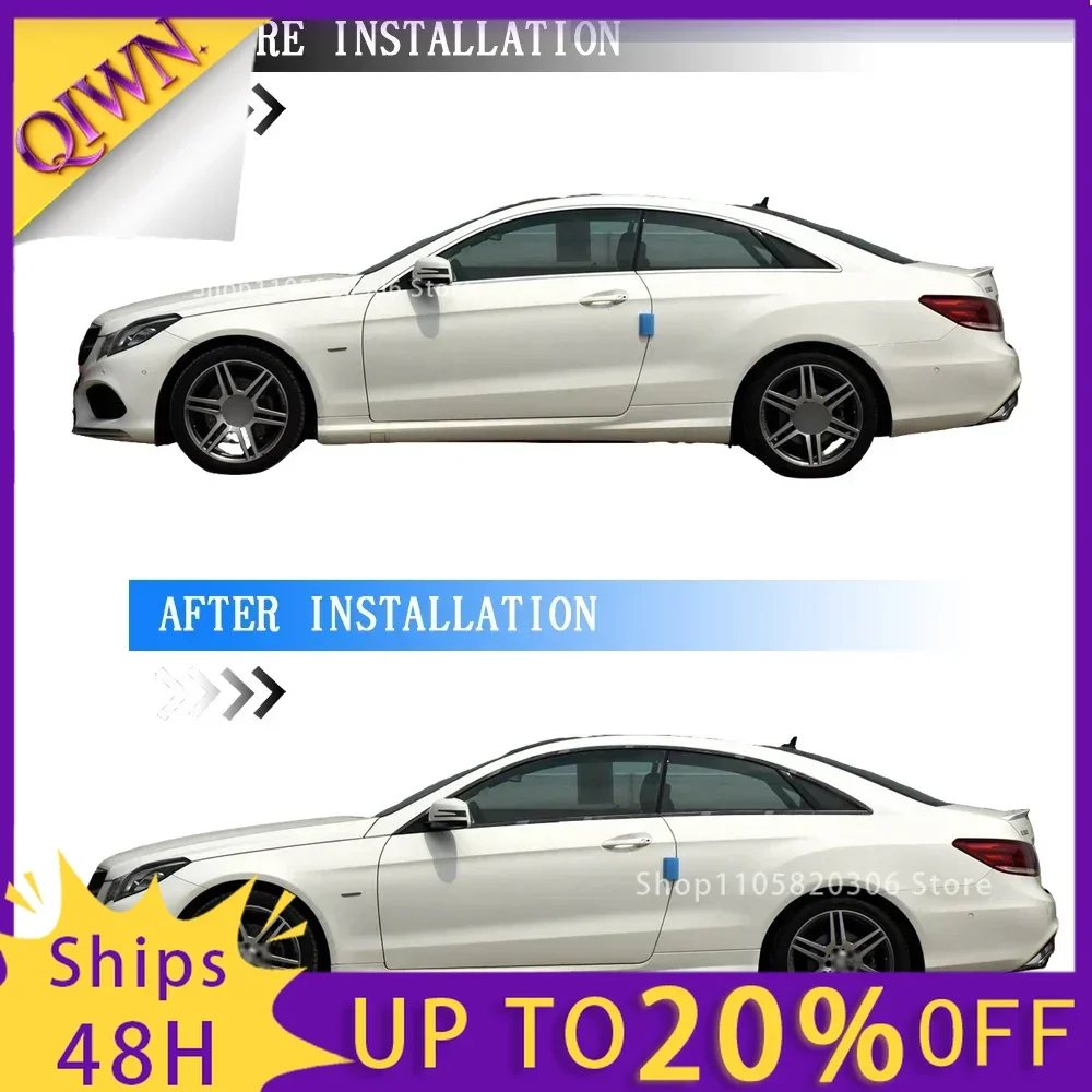 QIWN Glossy Black Chrome Delete Sticker for Mercedes Benz E-Class W207 C207 2009-2016 Car Window Exterior Trimy