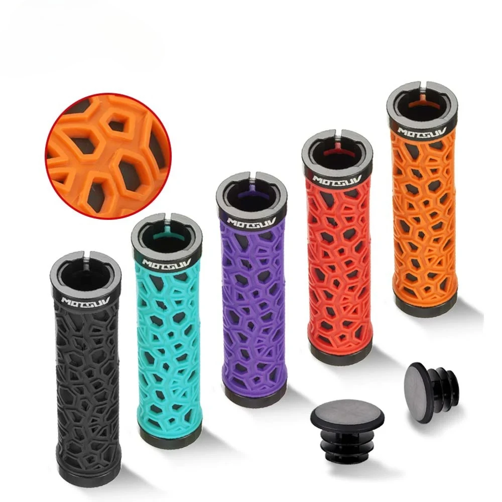 

Chinese Style Bicycle Grips MTB Bike Handbar Grip Rubber Non-slip Bilateral Lock Cycling Bmx Bikes Handlebar Grips