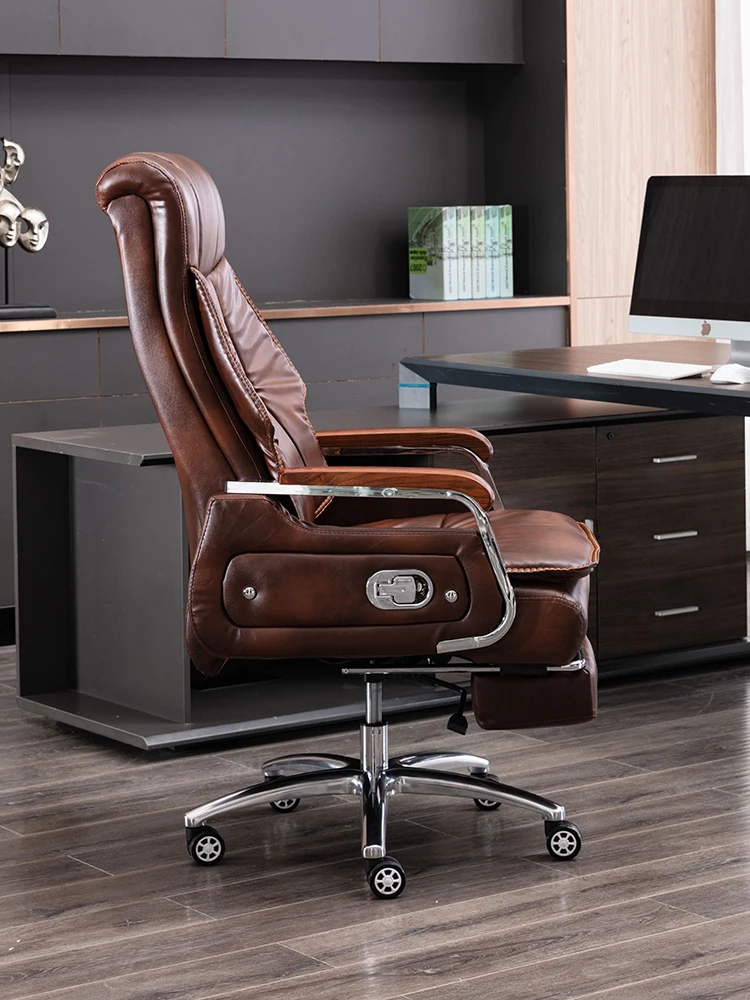 Commerce Waist Support Office Chair Leather Massage Boss Gaming Chair Bedroom Executive Sillas De Oficina Office Furniture LVOC