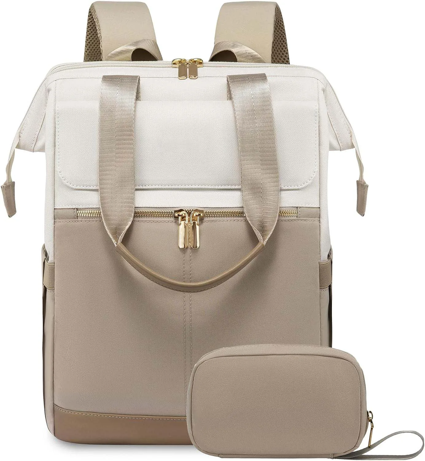 New Versatile and Simple Cross-Border Women's Travel Laptop, Large Capacity Luggage, Cream Colored Backpack Mochilas Para Hombre