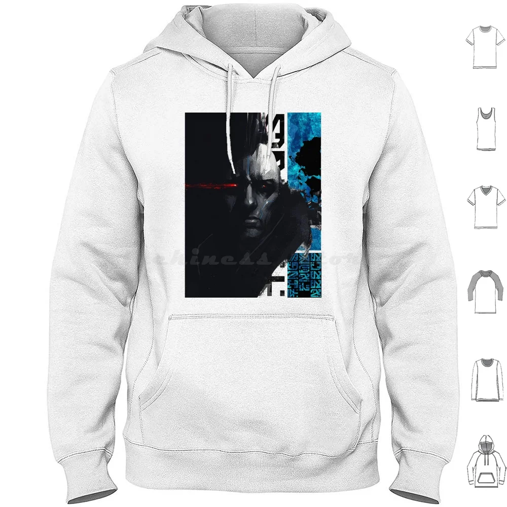 Vaporwave Urban Style Cyborg Hoodie Cotton Long Sleeve Cyborg Robot Glitch Vaporwave Japanese Hipster Future Fashion Urban