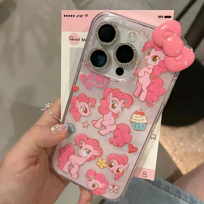 My Little Pony Lovely Pinkie Pie Cartoon Phone Case For iPhone 16 15 14 13 12 11 Pro Max XR XS MAX 7 8 Plus MINI Y2K Cute Cover