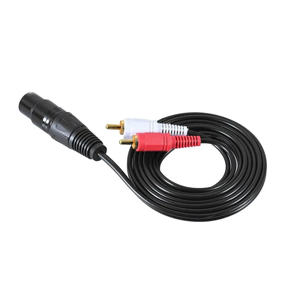 

Cable 1.5m/ 5ft Stereo Audio Splitter Patch Y Cable Cord 1 XLR Female to 2 RCA Male Plug