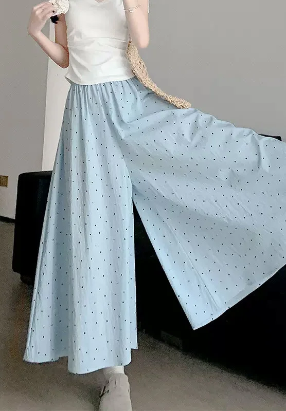 بنطال ذو قصة أرجل واسعة مطرز للمرأة الصيف رقيقة جدا الدوبامين التجفيف السريع البطن التحكم الرباط سيولش محب نادي تخفيف #1