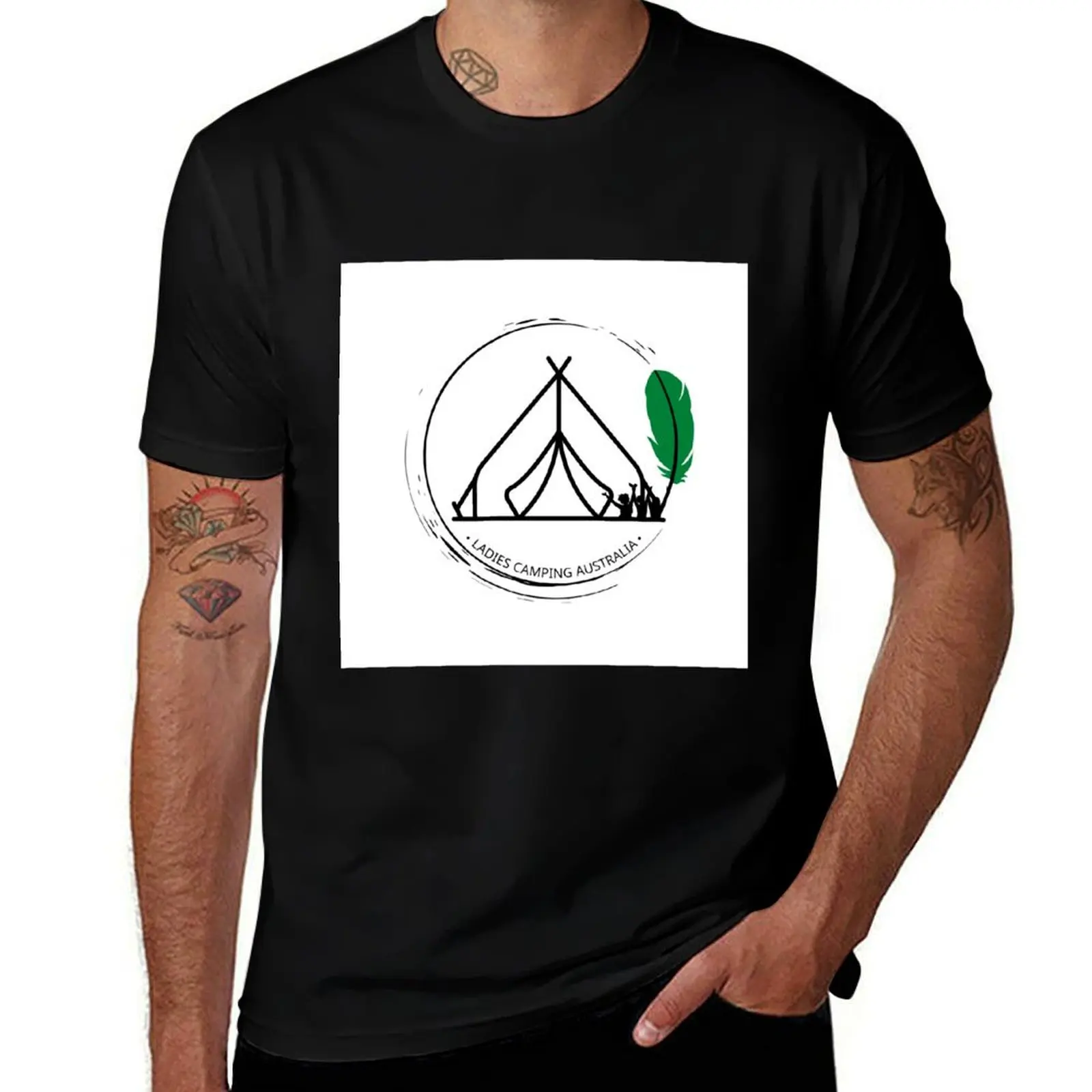 

Vic text Design-Ladies Camping Australia T-Shirt oversized t shirt summer top tshirts for men
