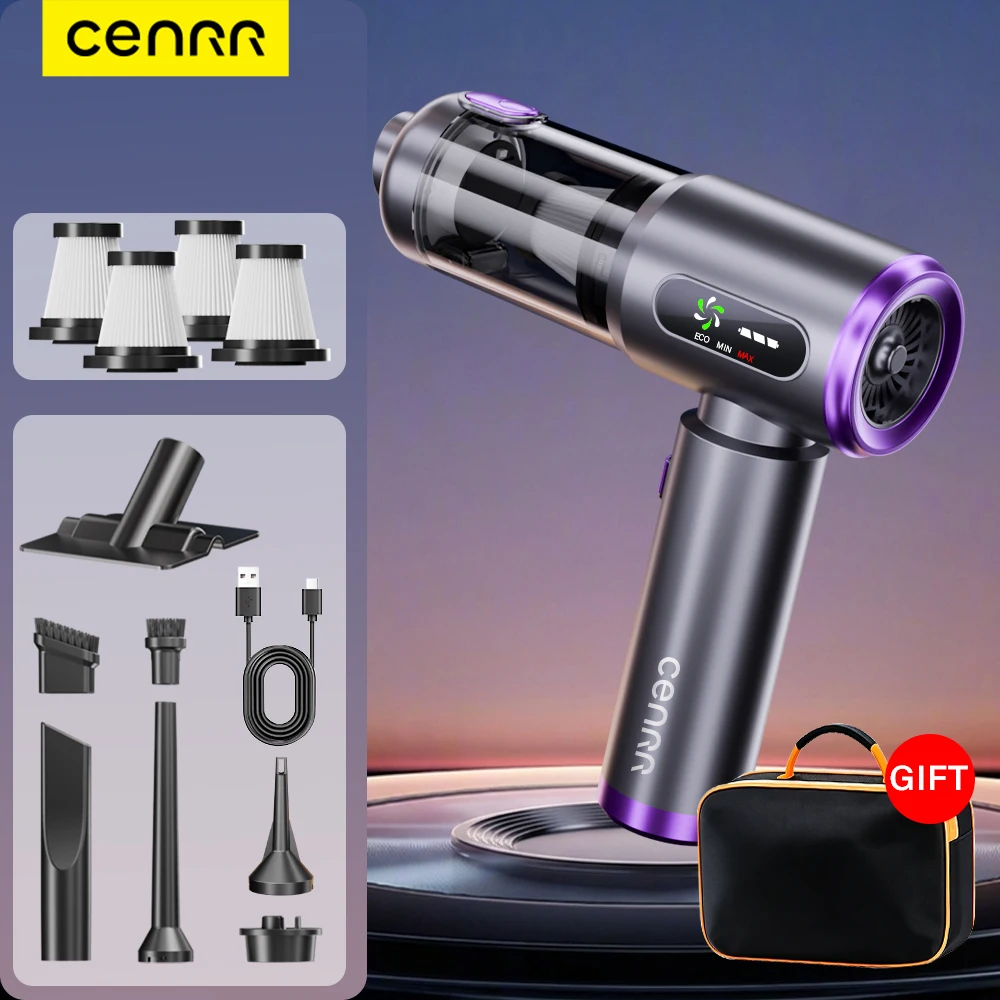 CENRR Powerful Wireless Car Vacuum Cleaner Portable Handheld Vacuum Cleaner Strong Suction Powerful Car Cleaner Cleaning Machine