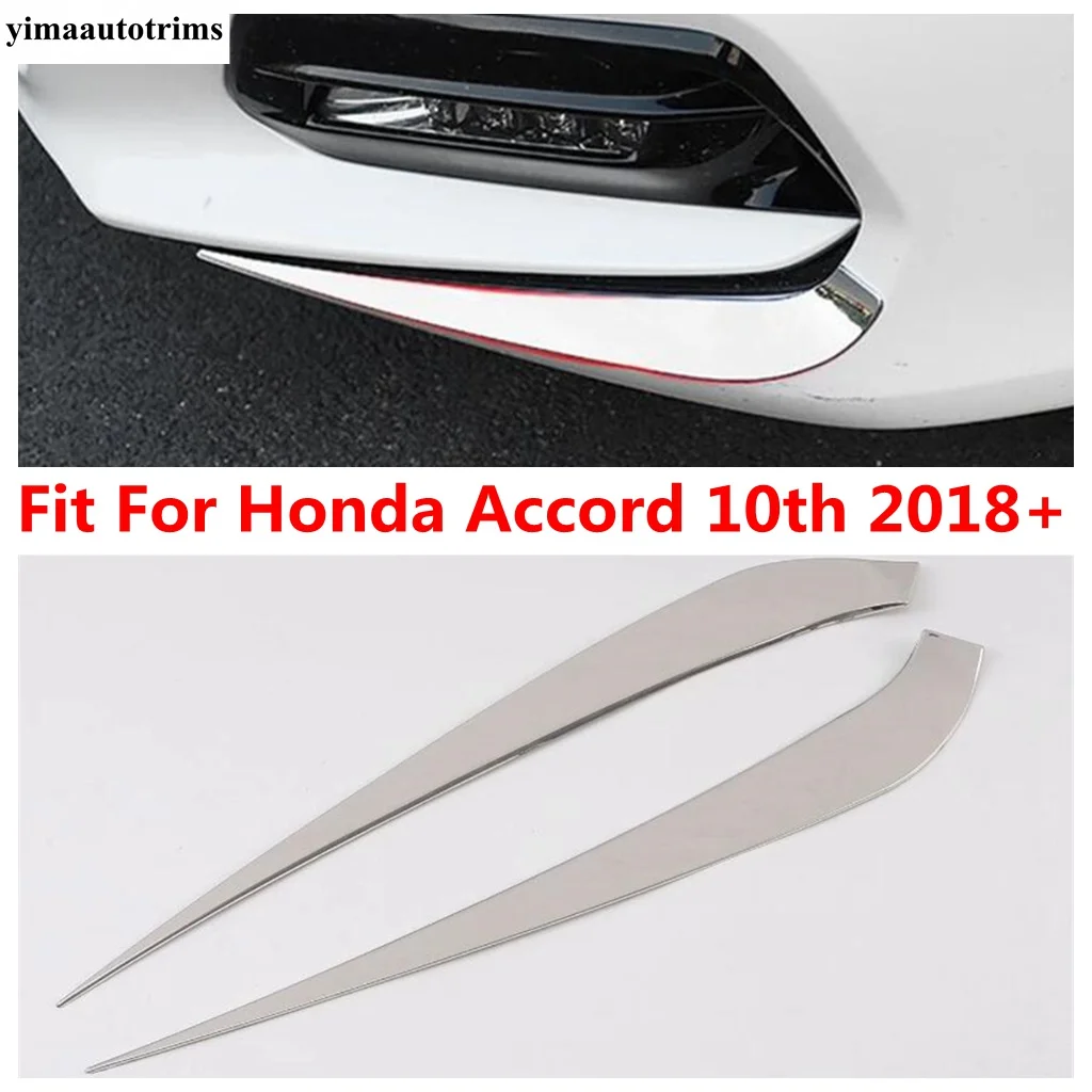 

Front Bumper Corner Strip Fog Light Eyebrow Protection Cover Trim Accessories Exterior Fit For Honda Accord 10th 2018 - 2022