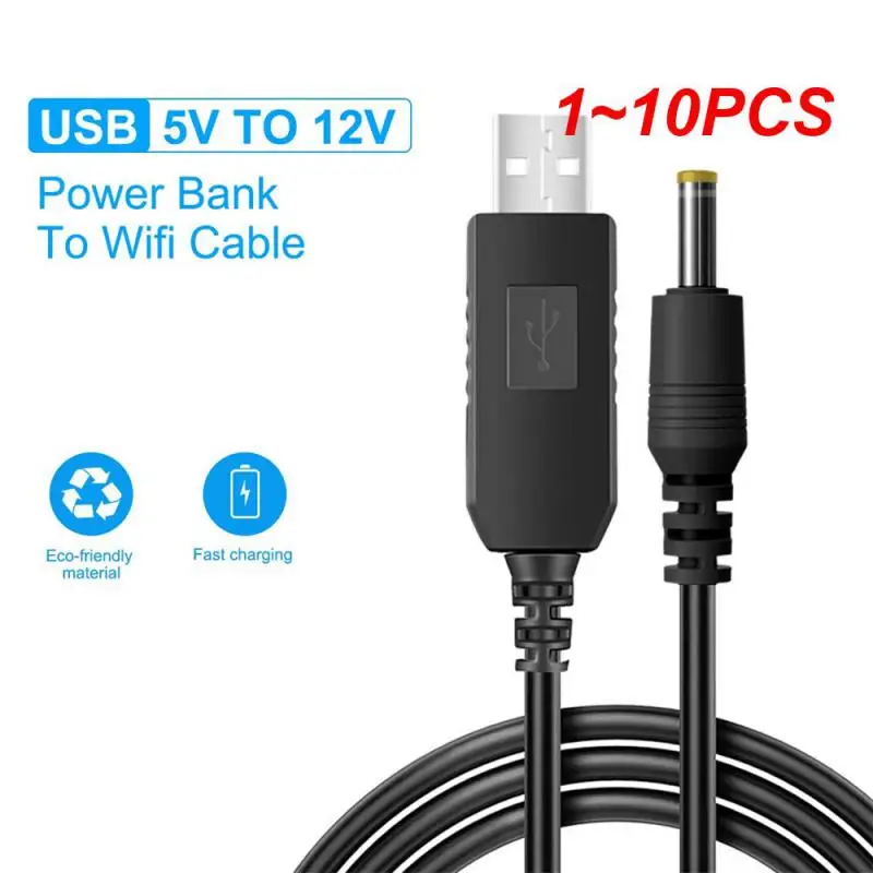 1~10PCS USB to DC Power Cable 5V To 12V  Boost Converter 8 Adapters USB to DC Jack Charging Cable for Wifi Router Mini Fan
