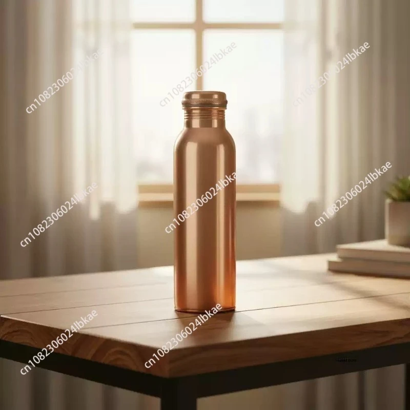 Southeast Asian Style Pure Copper Kettle, Handcrafted Cold Water Bottle for Sports and Daily