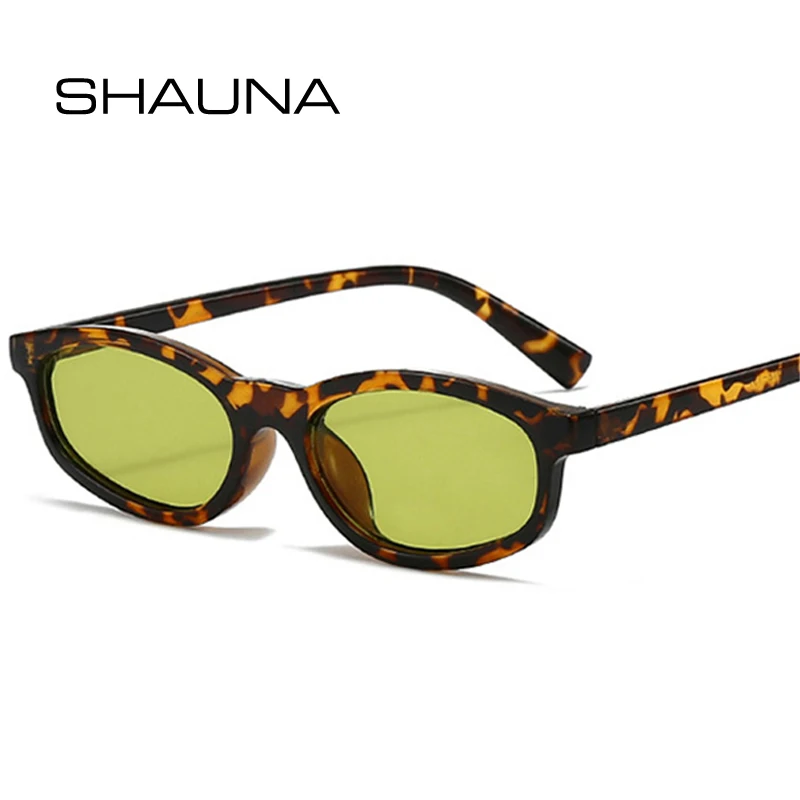 SHAUNA Retro Kleine Cat Eye Sonnenbrille Frauen Shades UV400 Mode Blau Grün Männer Trend Sonnenbrille