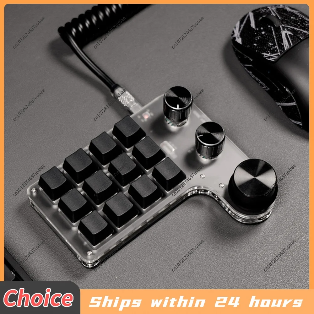 Programming Macro Custom Mechanical Keyboard RGB 12 Keys 3 Knob Copy Paste Mini Button Photoshop Gaming Keypad Hotswap Macropad