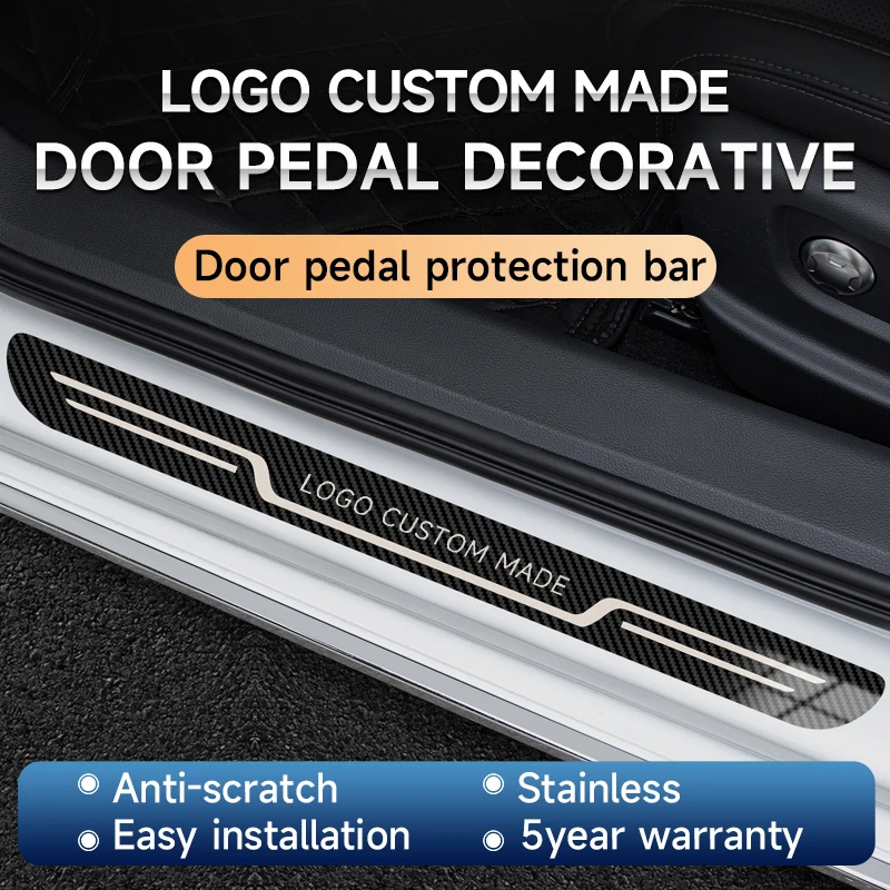 

Car Door Interior Threshold Carbon Fiber Sticker For Renault Clio Megane Trafic Captur Master Logan Kangoo Duster Sandero Sport