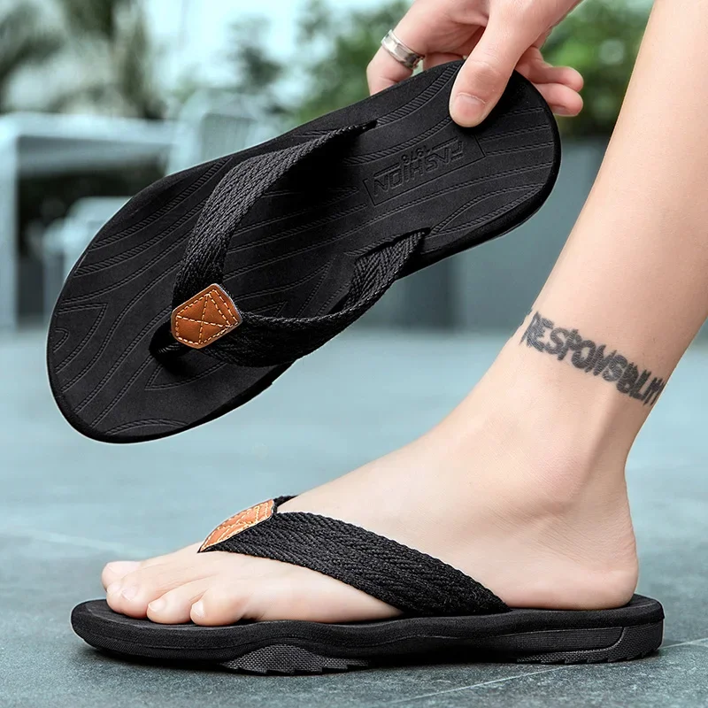 Jumpmore Shoes Men Flip Flops Fashion Mens Sandals Outdoor Soft Summer Slippers Size 39-46