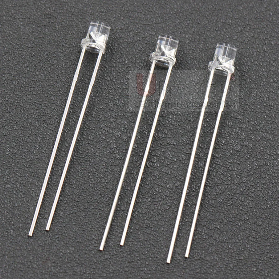 1000Pcs 3Mm Clear Led Flat Top Lampen Diodes Chip, lange Been Licht Kralen F3 Led Emitting Diodes Ww/W/R/G/B/Y Verlichting diy Lamp