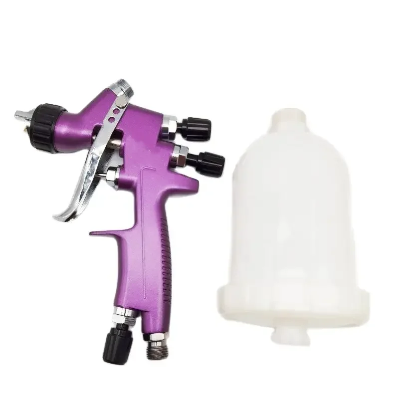 Imagem -06 - Mini Pistola Pulverizadora com Bico 1.0 1.2 mm com Adaptador 250cc Copo de Plástico Pistola de Reparo Pintura de Carro Aerógrafo para Pintura de Carro