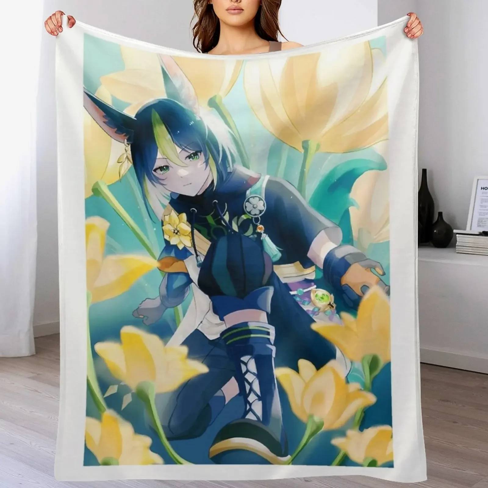 Tighnari Throw Blanket Cozy Home Blanket Gift for Christmas Holiday