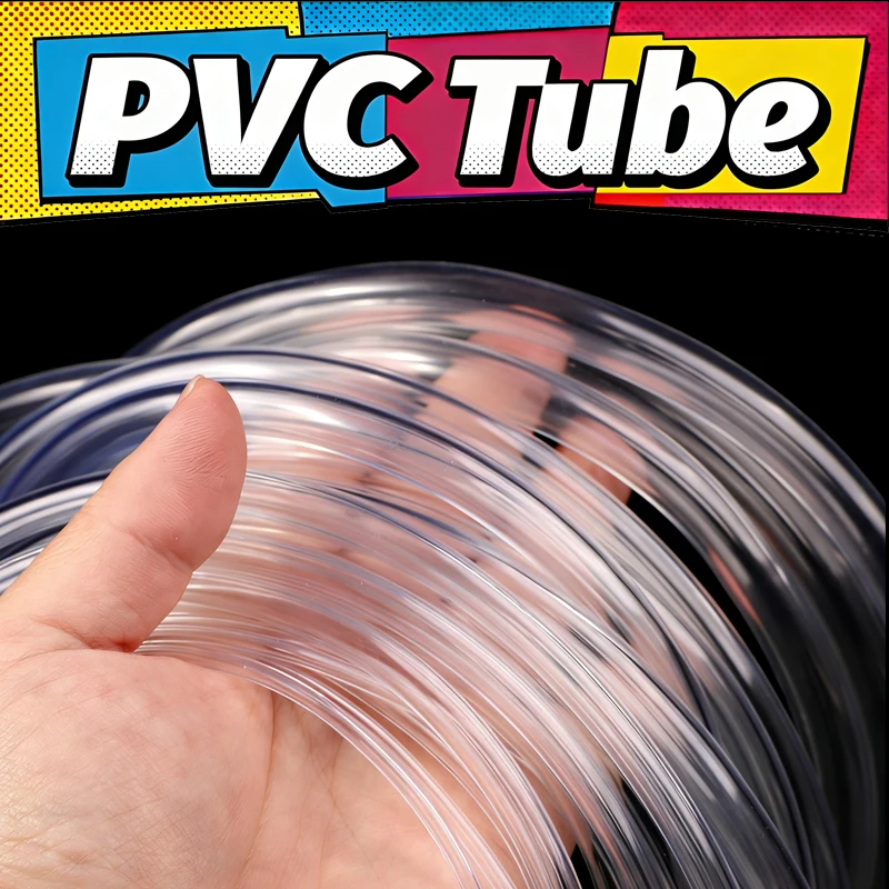 Tubería de PVC Transparente de 4mm, 6mm, 8mm, 10mm, 12mm, Tubos de Grado Alimenticio, Mangueras de Goma de 8mm, Tubos para Acuarios, Mangueras para Bombas