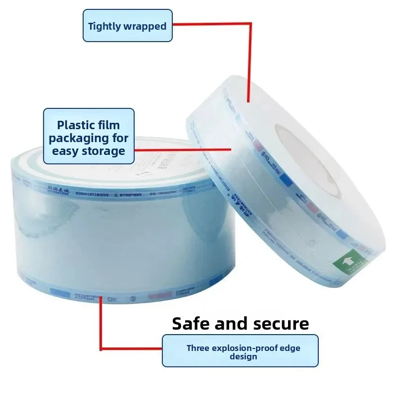 Dental Sterilization Bag, Oral Disinfection Plastic Sealing Bag Sealing Machine, Paper Plastic Packaging Bag