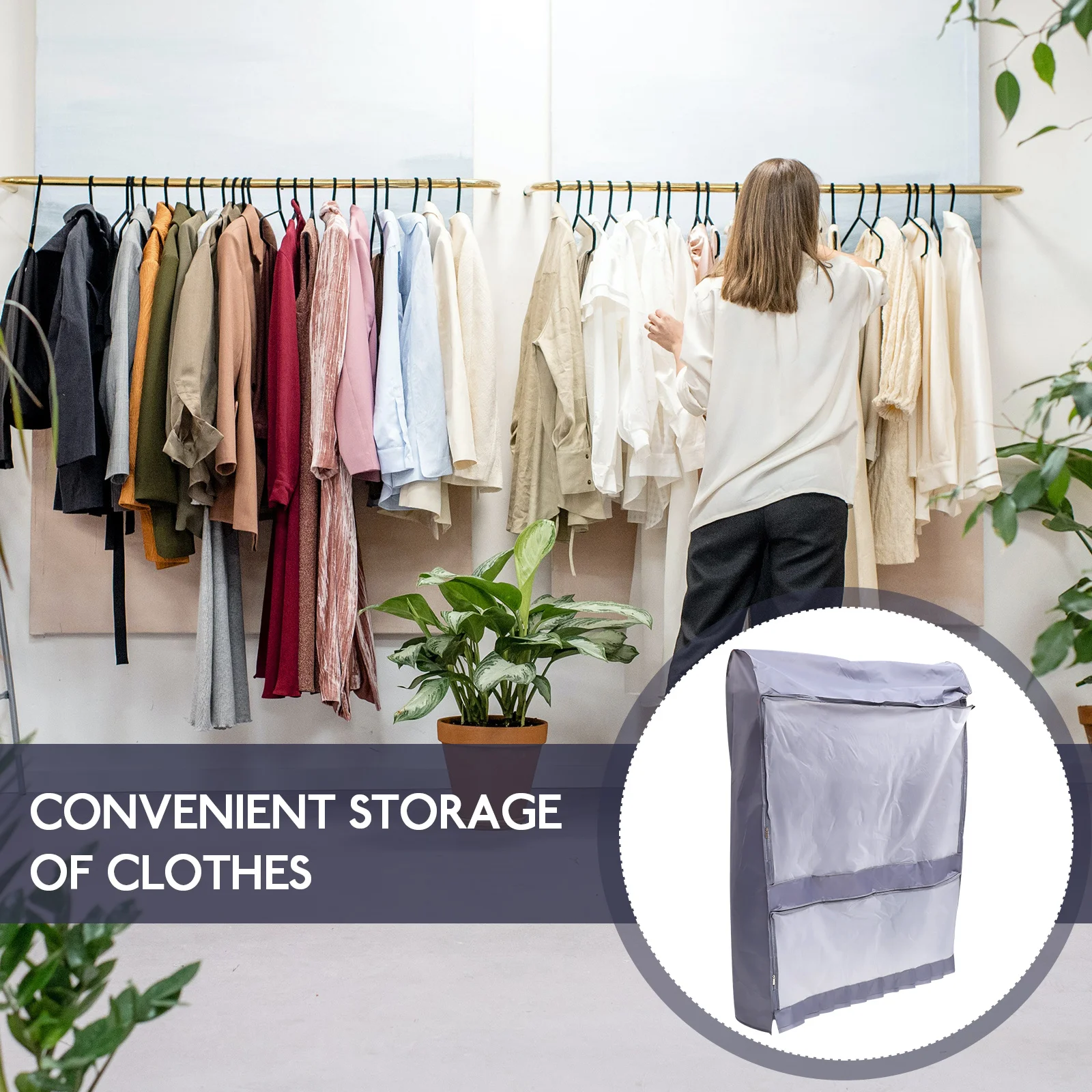 

Пылезащитный чехол для одежды, прозрачный шкаф, влагостойкая вешалка для одежды Оксфорд, подвесная сумка для одежды, костюма