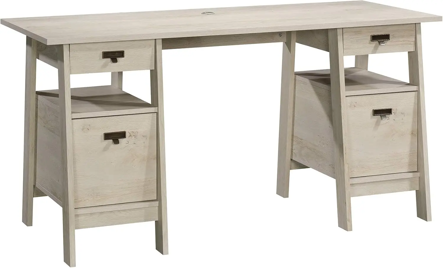 Trestle Executive Trestle Desk, Chalked Chestnut finish