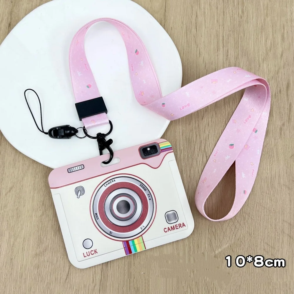 Bus Card Holder Lightweight Retro Camera Card Case Keychain Card Case Modern Student Id Badge Holder For Students