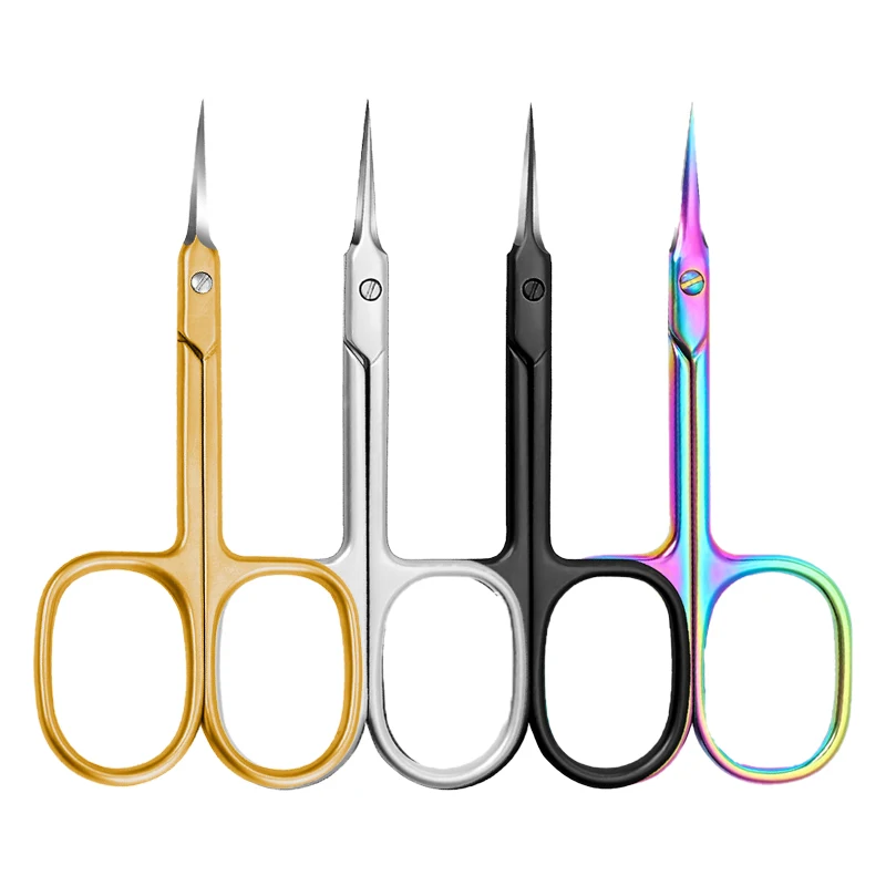 Cuticle Scissors Extra Fine Cuticle Trimmer for Manicure and Pedicure Curve Blade Precise Pointed Tip Grooming Kit for Nail Art