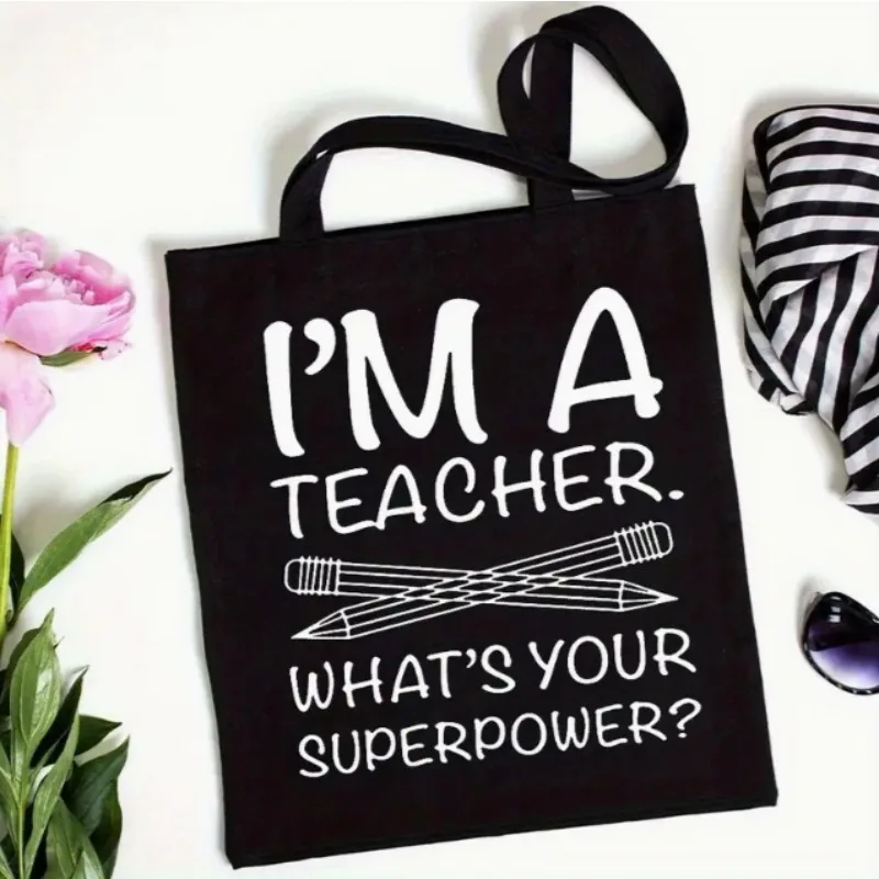 

Teacher's Joyful Handbag Large Capacity Printed Women's Fashion Shoulder Bag Suitable Travel Work Commute Shopping Spacious Bag