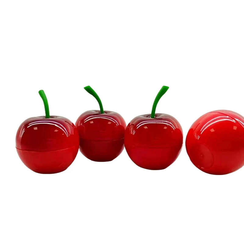 1/3 قطعة 8 جرام إعادة الملء الإبداعية الأطفال فاكهة الكرز تصميم زهرة على شكل حاوية بلسم الشفاه كريم جرة للأطفال