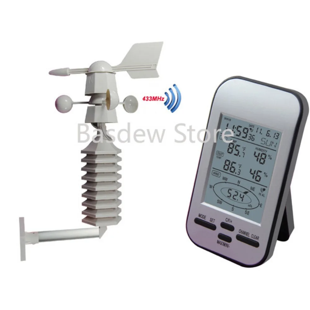 Small Mini Weather Station Anemograph 433mhz Wireless Meteorograph Weather Forecasting Machine