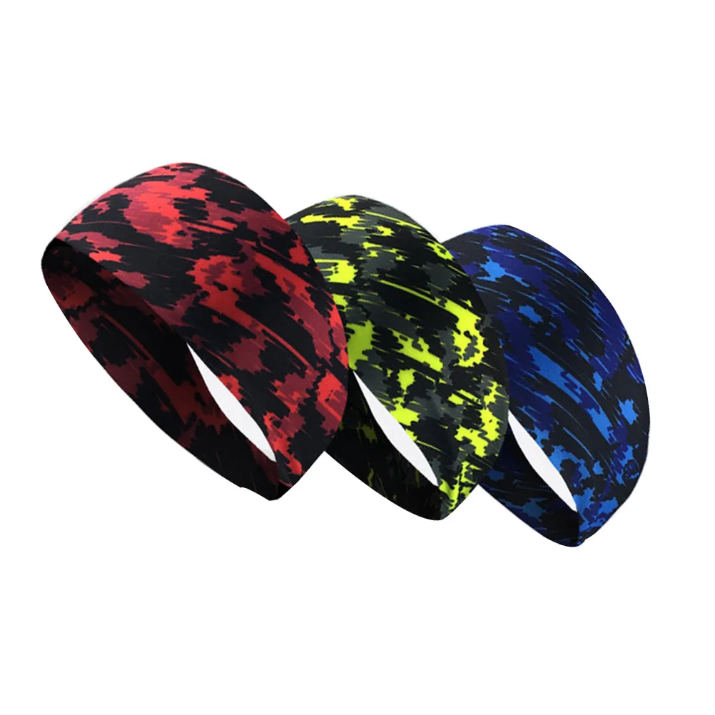

3Pcs Sports Headbands Elastic Sweat Absorb Hair Bands Wide Breathable Comfort Headband for Yoga Running Fitness Gym