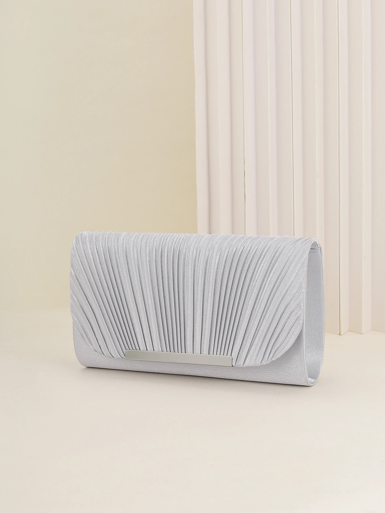 Damen-Abendtasche, Neue Kleine Quadratische Tasche mit Kette, Plissee-Design, Geeignet für Partys, Hochzeiten, Bälle, Bankette – Detail 19