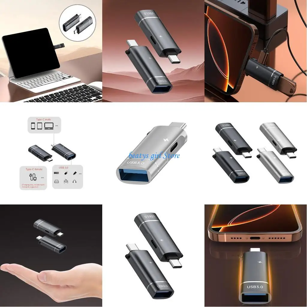 

C7AB USB C Adapter Connector for Fast Data Transfer Charging, Easy to Carry Support Data Transfer And Power Delivery