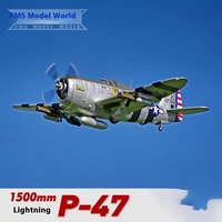 Fms 1500mm P-47 Thunderbolt Wwii Bomber Simulation Fixed Wing Assembled Model Aircraft Single Engine Propeller Attack Aircraft