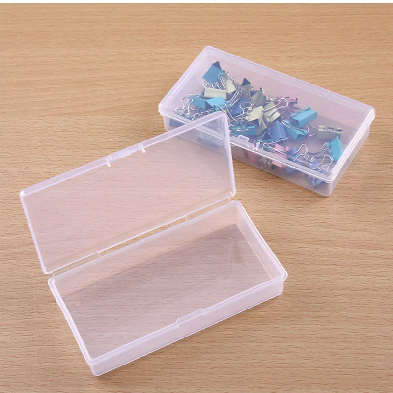 1/5Pcs Transparent Plastic Empty Box Rectangle Sundries Parts Storage Container Box Jewelry Dustproof Necklace Organizer Case