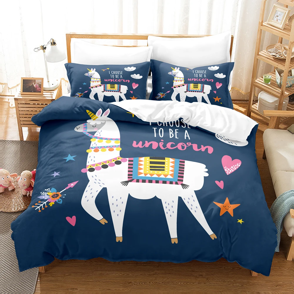 

3DThe unicornBedding Sets Duvet Cover Set With Pillowcase Twin Full Queen King Bedclothes Bed Linen