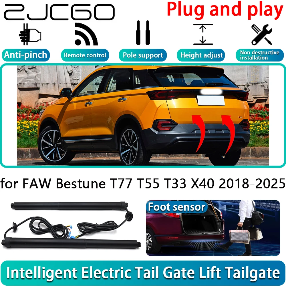

ZJCGO for FAW Bestune T77 T55 T33 X40 2018-2025 Car OEM Electric Powered Tailgate Power Liftgate Automatic Tailgate System