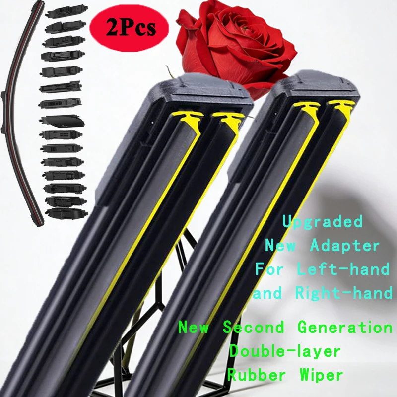 

Двойные резиновые щетки стеклоочистителя красного цвета для Nissan Cube Z11 Z12 Hatchback 2003 2008 2010 2015 2018 2019 2020 2021