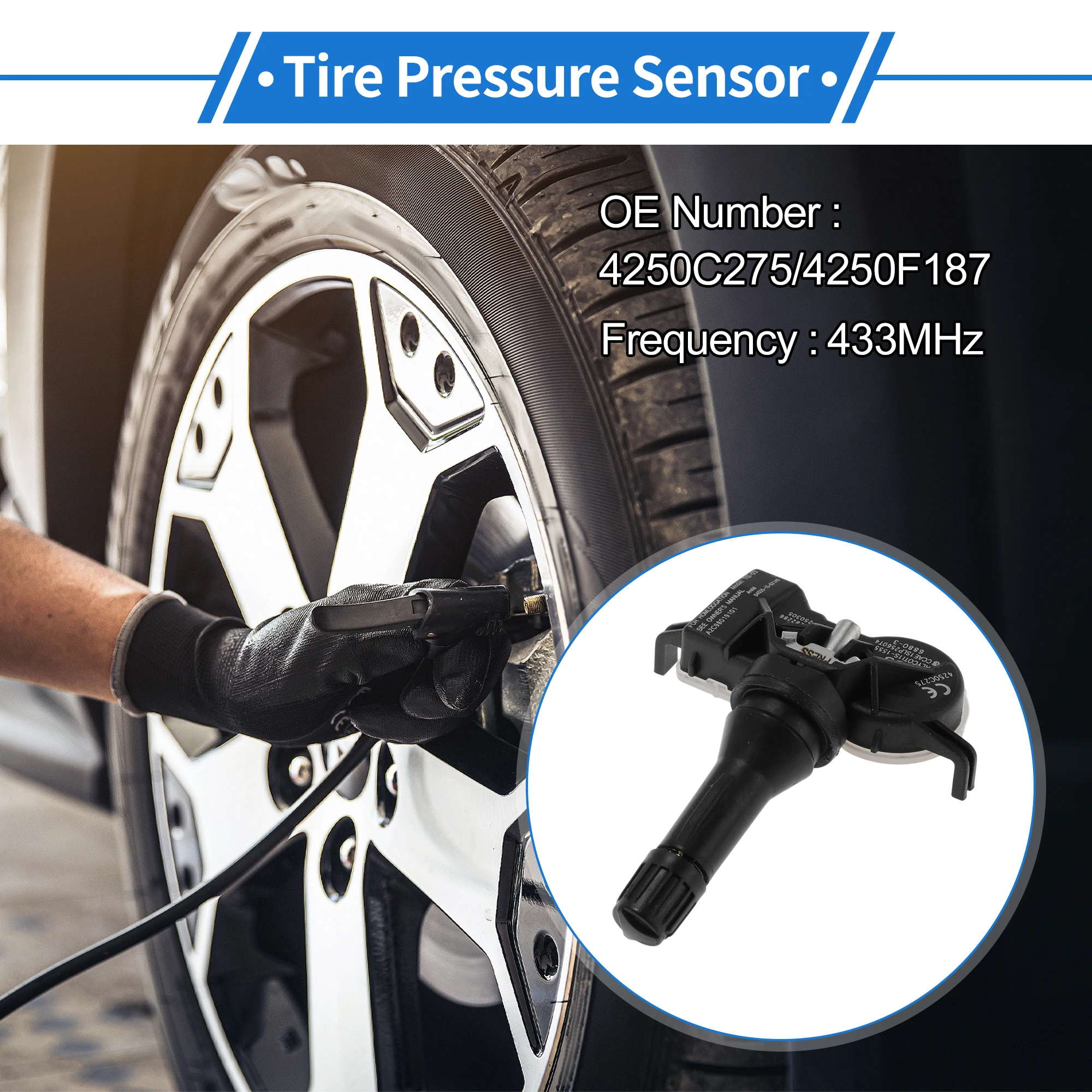 เซ็นเซอร์แรงดันลมยางโมโตฟอร์ติ เซ็นเซอร์ TPMS หมายเลข 4250C275 สำหรับมิตซูบิชิ แอทรีจ 2014-2022