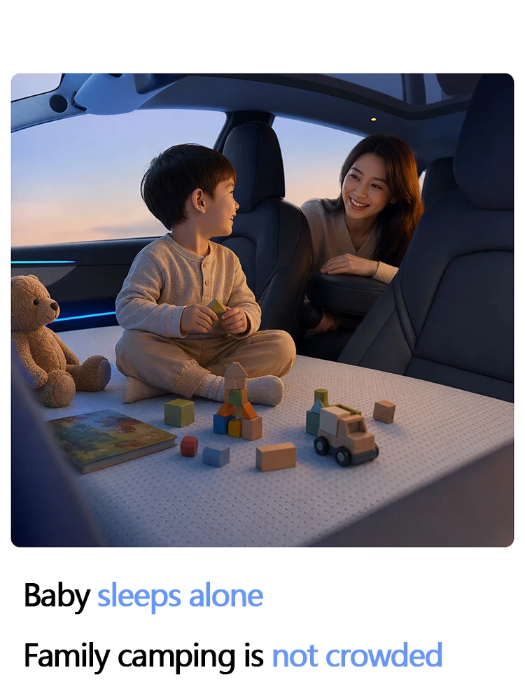 Suitable for the front inflatable mattress of Tesla model y, camping mat, travel bed, strong support, 0 formaldehyde